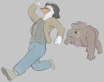 2026 4_fingers 5_toes amomw anatid anseriform anthro areola arms_bent avian beak bear belt beneath_the_trees_where_nobody_sees bent_leg big_areola big_breasts biped bird black_eyebrows black_eyes black_hair black_nose blue_bottomwear blue_clothing blue_pants bottomwear breast_size_difference breasts brown_body brown_breasts brown_claws brown_ears brown_fur brown_tail chasing claws clothed clothed/nude clothed_anthro clothed_female clothing collared_shirt dark_hair digital_drawing_(artwork) digital_media_(artwork) duck duo eyebrows eyelashes facial_markings fangs feathers feet female finger_claws fingers footwear fully_clothed fully_clothed_anthro fully_clothed_female fur fur_tuft green_clothing green_footwear green_shirt green_shoes green_topwear grey_background grey_belt grey_clothing grey_footwear grey_socks hair head_markings head_tuft humanoid_hands jacket light_areola light_body light_feathers light_fur light_nipples looking_at_another looking_back looking_back_at_another mammal markings mature_anthro mature_female medium_hair monica_brewer monotone_background monotone_body monotone_feathers multicolored_body multicolored_fur muzzle_(marking) nipples nude nude_anthro nude_female open_clothing open_jacket open_mouth open_topwear orange_beak pants pattern_clothing pattern_shirt pattern_topwear pink_areola pink_nipples plaid plaid_clothing plaid_shirt plaid_topwear plantigrade pointy_ears prick_ears pseudo_hair running samantha_strong shirt shoes short_tail simple_background snout socks tail tan_body tan_clothing tan_fur tan_inner_ear tan_jacket tan_markings tan_tongue tan_topwear teeth thick_neck thin_eyebrows three-quarter_view toe_claws toes tongue topwear tuft two_tone_body two_tone_fur white_body white_feathers white_sclera
