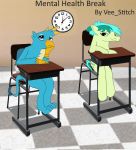  avian beak blue_eyes comic cover duo equid equine friendship_is_magic gallus_(mlp) gryphon horse male mammal my_little_pony mythological_avian mythology pony sandbar_(mlp) school vee_stitch 