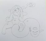 2_mouths 3_toes ambiguous_gender anthro barefoot bloop_(tacokurt) bog_leech_(species) bogroo digital_media_(artwork) dreadlocks english_text feet gastropod hair hi_res hissing hybrid kangaroo long_hair long_tail looking_at_viewer macropod male mammal marsupial mollusk monochrome monster multi_mouth octoroo one_eye_obstructed shortstack simple_background solo tacokurt tail tail_mouth text toes unusual_anatomy unusual_tail