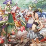  >_< 6+girls angry animal animal_ears animal_hands animal_print archived_source ascot back_bow bamboo bare_shoulders barefoot big_belly black_eyes black_hair black_skirt blonde_hair bloomers blue_dress blue_hair blue_skirt blunt_bangs blush bow bowl bowtie bra breasts brown_hair bubble_skirt calendar_(medium) camera chopsticks cirno clenched_hands clothes_around_waist collar collarbone dated detached_sleeves doll dress fairy fish flying food frills frog frog_girl frog_hair_ornament frog_print furrowed_brow geta gloves green_hair grey_hair hair_ornament hair_ribbon hair_tubes hakurei_reimu hand_on_own_face hands_on_own_stomach hands_up hat height_difference holding holding_bowl holding_camera holding_chopsticks holding_tray hunting ice ice_wings imaizumi_kagerou inaba_tewi inubashiri_momiji iwamoto_zerogo jacket jacket_around_waist jiangshi kagiyama_hina kawashiro_nitori kochiya_sanae lake laughing long_sleeves looking_to_the_side lying lying_on_water mary_janes medicine_melancholy medium_breasts miyako_yoshika moriya_suwako multiple_girls nontraditional_miko on_back open_mouth overall_skirt pink_skirt pleated_skirt pocket pointy_ears puffy_short_sleeves puffy_sleeves purple_dress purple_shirt rabbit_ears rabbit_girl rabbit_tail red_dress red_ribbon ribbon sekibanki shameimaru_aya shirt shoes short_hair short_sleeves skirt skirt_pocket sleeveless sleeveless_shirt small_breasts smile snake_hair_ornament socks stomach strapless strapless_bra surprised tail tengu-geta tokin_hat tongue tongue_out touhou tray tree twintails two-tone_sleeves underwear vest visor_cap white_shirt wings wolf_girl yasaka_kanako yellow_ascot 