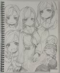  >:) 1girl :t blush breasts ceras_yanagida_lilienfeld character_doll closed_mouth commentary_request doll dress graphite_(medium) greyscale hair_ribbon hasu_no_sora_school_uniform hatching_(texture) highres honochikacchi katsuragi_izumi large_breasts linear_hatching link!_like!_love_live! long_hair long_sleeves looking_at_viewer love_live! medium_dress monochrome multiple_expressions multiple_views neckerchief nesoberi open_mouth pantyhose peanut_mouth pleated_dress pout ribbon sailor_collar sailor_dress school_uniform sitting smile split_mouth sweatdrop swept_bangs traditional_media v-shaped_eyebrows virtual_youtuber winter_uniform 