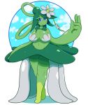  2018 big_breasts bottomwear bra breasts clothed clothing digital_media_(artwork) elemental_creature fan_character female flora_fauna flower hi_res humanoid looking_at_viewer not_furry pinup plant pose shinyillusionz simple_background smile solo underwear white_background yin_song 