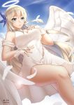  angel breast_hold dress lexington_(zhanjianshaonv) wings zhanjianshaonv 