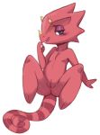  2020 alternate_version_at_source animal_crossing anthro chameleon digital_media_(artwork) female flick_(animal_crossing) genitals half-closed_eyes hi_res horn lizard looking_at_viewer narrowed_eyes nintendo nude open_mouth pussy reality_undoer red_body red_skin reptile scalie simple_background solo video_games 