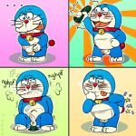  1:1 2020 anal anthro anus balls blush bodily_fluids digital_media_(artwork) dildo domestic_cat doraemon doraemon_(character) felid feline felis fur genital_fluids genitals harzu hi_res male mammal penis sex_toy slightly_chubby solo tongue 