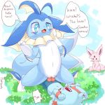  1:1 2019 3_toes ? absurd_res ambiguous_gender being_watched blue_body blue_eyes blue_fur blue_skin blush bodily_fluids clitoris countershading covering_face cowgirl_position dialogue digital_media_(artwork) duo_focus ears_up eeveelution english_text espeon female female_on_top female_penetrated feral feral_on_feral feral_penetrated feral_penetrating feral_penetrating_feral fluffy fluffy_ears fluffy_tail flur_(character) forked_tail fur genital_fluids genitals grass group hi_res interspecies kemono knot looking_at_another lying male male/female male_penetrating male_penetrating_female navel neve_(plattyneko) nintendo on_back on_top one_eye_closed open_mouth outside penetration penile penile_penetration penis plattyneko pok&eacute;mon pok&eacute;mon_(species) purple_body purple_fur pussy pussy_juice quadruped red_eyes sex shinx sitting size_difference speech_bubble squish_vaporeon teasing text toes tongue vaginal vaginal_penetration vaporeon vertical_bar_eyes video_games white_body white_countershading white_skin 