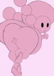  bent_over big_butt butt clothed clothing elemental_creature female fungi_fauna fungus hi_res huge_butt humanoid looking_back lyn_nyl mario_bros nintendo not_furry rear_view simple_background solo thick_thighs toad_(mario) toadette video_games 