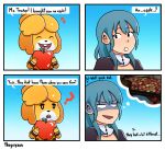  ! ... 2020 :d :o ? animal_crossing anthro apple big_ears black_eyes blue_background buckteeth byleth_(fire_emblem) canid canine canis close-up clothed clothing comic crossover dialogue domestic_dog english_text eyes_closed female fire_emblem fire_emblem_three_houses floppy_ears food fruit fur hair holding_(disambiguation) human humor isabelle_(animal_crossing) long_hair mammal multicolored_body multicolored_fur nintendo open_mouth orange_ears pink_tongue plant professor question shih_tzu shirt simple_background standing stem tan_body tan_skin teal_hair teeth text thegreyzen tongue topwear toy_dog video_games white_body white_eyes white_fur yellow_body yellow_fur 