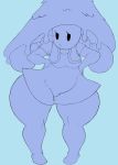  breasts clothed clothing elemental_creature female fungi_fauna fungus hand_on_hip hi_res humanoid looking_at_viewer lyn_nyl mario_bros nintendo not_furry rear_view simple_background solo thick_thighs toad_(mario) video_games 