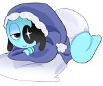  astro_(dandy's_world) blushcrunch_studio clean_diaper clothed clothing dandy's_world diaper diaper_under_clothing male moon peeweepeew pillow wearing_diaper white_diaper 