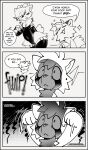  2026 3_fingers 3_panel_comic 4_fingers abstract_background ailurid aliasing anthro asking_another asking_if_sure becoming_erect big_penis binary_drawing black_clothing black_text black_text_border black_text_outline blush bodily_fluids border bulge cardiogram cheek_tuft chibi claws closed_frown clothing comic cowlick cross-hatching crossed_arms digital_drawing_(artwork) digital_media_(artwork) dripping_lines duo english_text erection eye_bags eyes_closed facial_markings facial_tuft finger_claws fingers fluffy fluffy_fur fluffy_tail frown fwip genitals grey_text greyscale hair halftone halftone_background halftone_shading hatching_(art) head_markings hi_res highlights_(coloring) hip_tuft horn inner_monologue instinct latex latex_clothing long_tail looking_at_another mammal markings milkesheique monochrome motion_lines mouth_closed narrowed_eyes neck_tuft oblivious onomatopoeia open_frown open_mouth open_smile outline overconfident pattern_background penis penis_shadow pupils raised_arms reaction_shot red_panda scrunched_nose shaded shadow_on_face shocked shocked_silence short_tail simple_background small_pupils smile sound_effects sparkle_emanata squint standing still sweat sweatdrop tail tear_(marking) text thinking thousand_yard_stare threat_display tuft unknown_species white_background white_border white_outline white_speech_bubble white_text white_text_border white_text_outline wide_eyed 