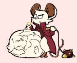  >_< 2026 abdominal_bulge anthro anthro_pred anthro_prey barefoot belly belly_on_ground big_belly big_ears bottomless bottomless_anthro bottomless_female brown_feet brown_inner_ear button_(fastener) cheek_tuft clenched_eyes closed_frown clothed clothed_anthro clothed_female clothing daniel_(meatcanister) digital_media_(artwork) english_description eyelashes eyes_closed face_imprint facial_tuft feet female female_anthro female_pred flail foot_imprint frown full-length_portrait fully_inside fur hairless_tail hand_imprint head_tuft holding_flail holding_melee_weapon holding_object holding_vial holding_weapon huge_belly imprint leg_markings looking_at_belly looking_at_own_belly looking_at_self looking_down looking_down_at_belly looking_down_at_self mammal markings meatcanister melee_weapon mina_(mina_the_hollower) mina_the_hollower monotone_background motion_lines mouse mouse_ears mouth_closed murid murine narrowed_eyes pink_background pink_nose pixel_(artwork) portrait red_clothing red_robe red_topwear red_vest robe rodent round_ears rumbling_stomach same_size_vore side_view simple_background small_nose socks_(marking) soft_vore solo standing thick_thighs topwear tuft unimpressed unseen_prey vest vial vore weapon white_body white_ears white_fur white_tuft wide_hips yacht_club_games 