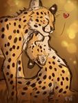  &lt;3 2020 black_nose cheetah digital_media_(artwork) duo felid feline feral flashlioness fur mammal smile spots spotted_body spotted_fur 