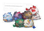  :< :3 absurdres arknights biting_another's_tail chongyue_(arknights) closed_eyes commentary dragon_bean_(arknights) dusk_(arknights) english_text fan_request gourd highres holding holding_gourd iguana152588 ling_(arknights) lying_on_another nian_(arknights) odaibako request_inset shu_(arknights) simple_background tail thick_eyebrows wang_(arknights) white_background yu_(arknights) 