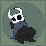  &lt;3 1:1 2020 absurd_res anus arthropod azureinthedark backsack balls big_balls black_anus black_balls black_body black_butt black_skin butt genitals hi_res hollow_knight insect kneeling looking_back male presenting protagonist_(hollow_knight) rear_view solo team_cherry vessel_(species) video_games 