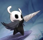  2018 arthropod black_body black_butt black_skin butt hollow_knight insect lkiws looking_back male protagonist_(hollow_knight) rear_view solo standing team_cherry vessel_(species) video_games 