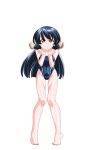  1girl angry animal_ears anime_coloring barefoot black_hair blue_one-piece_swimsuit breasts clenched_hands closed_mouth collarbone covered_navel dog_ears extra_ears floppy_ears full_body game_asset hair_ribbon hands_up highres hiiragi_mako large_variant_set long_hair mahotama maki_daikichi medium_breasts official_art one-piece_swimsuit orange_eyes pigeon-toed ribbon school_swimsuit simple_background solo standing swimsuit tachi-e tareme third-party_source tiptoes transparent_background v-shaped_eyebrows variant_set visual_novel_cg 