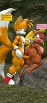  2019 absurd_res activision anthro balls bandicoot bent_over big_breasts big_butt big_penis black_nose blonde_hair blue_eyes breasts butt canid canine cheek_tuft clothing coco_bandicoot crash_bandicoot_(series) crossover curled_hair dialogue digital_media_(artwork) duo english_text erection eyebrows eyelashes eyeshadow facial_tuft female female_penetrated footwear forest fox from_behind_position full-length_portrait fur genitals gloves grass green_eyes hair hands_on_thighs handwear hi_res humanoid_genitalia humanoid_penis interspecies kneeling lipstick long_hair looking_at_another makeup male male/female male_penetrating male_penetrating_female mammal marsupial miles_prower multi_tail muscular nipples nude one_eye_closed open_mouth penetration penis pink_eyeshadow ponytail portrait pussy red_clothing red_footwear red_shoes rock sex shoes side_boob smile sonic_the_hedgehog_(series) speech_bubble standing tan_body tan_fur text thick_thighs tree tuft vaginal vaginal_penetration vein veiny_penis video_games white_body white_clothing white_fur white_gloves wink yellow_body yellow_fur 