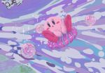  blue_eyes blush kirby kirby_(series) male nintendo not_furry pastel riding slick_star sparkles video_games waddling_head つかれた 