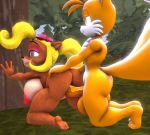  3d_(artwork) activision animated anthro balls bandicoot big_butt big_penis black_nose blonde_hair breasts butt canid canine cheek_tuft clothing coco_bandicoot crash_bandicoot_(series) crossover curled_hair digital_media_(artwork) duo erection eyebrows eyelashes eyes_closed eyeshadow facial_tuft female female_penetrated forest fox from_behind_position fur genitals gloves grass green_eyes hair hands_on_wall handwear humanoid_genitalia humanoid_penis interspecies2019 kneeling long_hair low_res makeup male male/female male_penetrating male_penetrating_female mammal marsupial miles_prower multi_tail muscular nipples nude open_mouth penetration penis pink_eyeshadow ponytail pussy sex short_playtime side_boob sonic_the_hedgehog_(series) tan_body tan_fur thick_thighs tree tuft vaginal vaginal_penetration vein veiny_penis video_games white_body white_clothing white_fur white_gloves yellow_body yellow_fur 