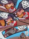 anal anthro belly bowser collar comic domestic_cat duo elephant elephant_mario elephantid english_text facial_hair felid feline felis fur hair heart_(marking) hi_res kiss_on_butt kissing koopa male male/male mammal mario mario_bros markings meowser muscular muscular_anthro muscular_male mustache nintendo oral proboscidean profanity red_hair rimming rimming_male scalie sex spiked_collar spikes text uniparasite white_hair yellow_body yellow_fur