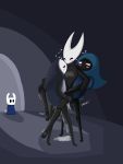  3:4 arthropod being_watched black_eyes blush bodily_fluids carrying cum dialogue double double_penetration female genital_fluids group group_sex hi_res hollow_knight hood hornet_(hollow_knight) insect leg_grab looking_at_another male male/female motion_lines nude one_eye_close penetration protagonist_(hollow_knight) quirrel_(hollow_knight) sandwich_position sex shaking standing team_cherry tiso_(hollow_knight) trembling video_games 