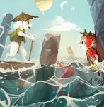  absurd_res fan_character hi_res marine meeting merfolk naviwavi raft saltwater sea swiming water wave 