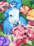 accessory anthro armpit_fetish armpit_lick armpit_play balls big_balls big_balls_small_penis bigcozyorca birdo birdo_(character) blue_balls blue_nipples blue_penis blue_yoshi bodily_fluids bow_ribbon breasts clothing cum cum_everywhere cum_in_mouth cum_inside cum_on_arm cum_on_balls cum_on_body cum_on_breasts cum_on_face cum_on_ground cum_on_leg cum_on_penis cum_on_tongue digital_media_(artwork) disproportionate_genitalia duo ejaculation elemental_creature excessive_cum excessive_genital_fluids female female_on_bottom flora_fauna footwear footwear_only genital_fluids genitals group hand_on_head hi_res huge_tongue kiss_mark_on_belly licking licking_back licking_body licking_cum looking_pleasured male male/female male_on_top mario_bros messy mostly_nude nintendo nipples nude nude_female nude_male on_bottom on_top penis pink_body piranha_plant plant reptile restrained_arms ribbons scalie shoes shoes_only siphon_(anatomy) slightly_chubby slightly_chubby_anthro slightly_chubby_male small_penis tongue tongue_out yoshi