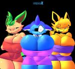 2026 anthro aroused aroused_face aroused_female aroused_smile balls balls_as_fake_breasts barely_visible_genitalia barely_visible_nipples barely_visible_penis big_balls big_breasts big_ear big_penis black_nose blonde_hair blue_balls blue_body blue_penis bodily_fluids bouncing_balls breasts bulge cheek_tuft clothed clothing crossdressing digital_media_(artwork) dominant dominant_female dress eeveelution erect_nipples erection exhibitionism facial_tuft fake_breasts fan_character fangs female femboy freckled_balls freckled_face freckles fur generation_1_pokemon generation_4_pokemon genital_outline genitals group hair hi_res huge_balls huge_breasts huge_penis humanoid_genitalia humanoid_penis hyper hyper_balls hyper_genitalia jolteon leaf leaf_hair leafeon looking_at_another looking_worried male male/female mammal narrowed_eyes nintendo nipple_outline nipples open_mouth partially_clothed penis plant plant_hair pokemon pokemon_(species) pseudo_hair simple_background smile smug smug_face smug_grin submissive submissive_male sundaebunnyx sweat sweatdrop tail tan_body tan_fur teeth thick_thighs trio tuft urethra vaporeon wide_hipped_female wide_hipped_male wide_hips worried worried_face yellow_body yellow_ears yellow_fur