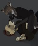 ambiguous_gender anthro blood bodily_fluids breasts canid canine canis cardiophilia celain checking_pulse cigarette clothed clothing colored_sketch corpse dead_eyes death digital_media_(artwork) domestic_dog duo dying exposed_breasts female female/female forced fox head_wound hi_res killing mammal necrophilia open_mouth red_fox schiavonesca sexual_assault simple_background sketch skinny smoking smoking_cigarette snuff tears true_fox undressing undressing_another wounded