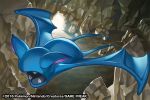  2016 bat cave creature fangs flying full_body gen_1_pokemon match_(idleslumber) no_humans pokemon pokemon_(creature) pokemon_trading_card_game rock solo watermark zubat 