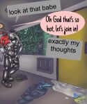 5:6 abdominal_bulge anal anal_penetration anthro arm_cuffs aroused avian big_bulge big_penis black_hair blue_body bodily_fluids bottomwear bottomwear_aside bovid brown_body bulge caprine carrying_another carrying_partner clothed clothing clothing_aside collar crotchless_bottomwear crotchless_clothing crotchless_pants cum cum_pool cum_puddle dialogue digital_drawing_(artwork) digital_media_(artwork) door dragon dripping elephant elephantid english_text erection excessive_cum excessive_genital_fluids exhibitionism footwear foreskin forked_tongue french_kissing genital_fluids genitals goat gold_eye grey_body groping_crotch group hair hallway hand_on_bulge hi_res holding_object hoodie horn kissing lagomorph leather leather_clothing leather_topwear leather_vest leporid lick_lips male male/male mammal motel mythological_creature mythological_scalie mythology pants pants_aside pantsless penetration penis proboscidean public rabbit restrained robyn_crawford scalie shoes sitting sitting_on_another size_difference story story_in_description suspension tentacles text tongue topwear tusks underwear underwear_aside vein veiny_penis vest white_body window wispypie