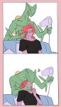 a_mu_(laiweitui) anthro bodily_fluids clothing comic dryer drying drying_hair duo ear_piercing ear_stud eyes_closed fang_yuan_(laiweitui) furniture generation_3_pokemon hair hair_dryer heart_symbol hi_res holding_hair holding_neck human interspecies kiss_on_lips kissing laiweitui larger_male leaning_down long_hair male male/male mammal nintendo on_sofa piercing pillow pokemon pokemon_(species) pokemon_trainer pokephilia reptile romantic romantic_couple scalie sceptile sequence shirt simple_background sitting size_difference sofa standing_behind sweat topwear touching_hair white_background