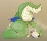 1_horn 2026 ambiguous/ambiguous ambiguous_gender animal_genitalia antennae_(anatomy) anthro anus artist_name belly big_anus big_butt black_stripes blue_body blue_eyes blue_membrane blush bodily_fluids butt digital_drawing_(artwork) digital_media_(artwork) dragonite duo extreme_size_difference eyewear eyewear_on_head featureless_feet feet feral fur gaping gaping_anus generation_1_pokemon generation_2_pokemon genital_slit genitals glasses glistening glistening_butt glistening_thighs goggles goggles_on_head green_body green_butt green_scales green_tail hooves horn huge_anus huge_butt hyper hyper_anus hyper_butt looking_back male_(lore) mareep markings membrane_(anatomy) membranous_wings micro nintendo open_mouth overweight overweight_ambiguous overweight_anthro pink_blush pink_tongue pokemon pokemon_(species) puffy_anus raised_tail scales signature simple_background sitting size_difference spread_anus spreading steam striped_markings striped_tail stripes sweat sweaty_butt sweaty_legs sweaty_tail tail tail_markings tan_antennae tan_anus tan_background tan_belly tan_body tan_scales tan_tail text thick_thighs tnfdarent tongue tongue_out watermark wearing_glasses white_body white_fur white_wool wings wool_(fur)