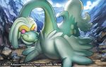  2017 black_eyes creature day dragon drampa gen_7_pokemon looking_to_the_side match_(idleslumber) no_humans outdoors pink_eyes pokemon pokemon_(creature) pokemon_trading_card_game rock solo watermark 