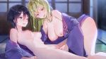  2girls censored close dsmile fingering furutachi_ren game_cg hayahoshi_akuru japanese_clothes open_shirt oshi_no_love_yori_koi_no_love yukata yuri 