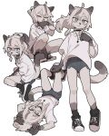 2026 4:5 acting_like_a_cat anthro clothed clothed_anthro clothed_female clothing digital_media_(artwork) domestic_cat felid feline felis female female_anthro fur hair hi_res kemono licking looking_at_viewer mammal open_mouth simple_background solo tail tongue tongue_out white_background yagi_the_goat