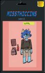  action_figure backpack bottle chiropteran eyewear glasses hi_res jumper mammal missthiccins_(artist) wffl_(character) 