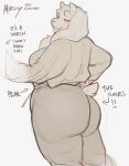 2026 2_horns absurd_res anthro artist_name bedroom_eyes big_breasts big_butt boss_monster_(undertale) bovid breasts butt caprine clothing curvy_figure directional_arrow english_text exclamation_point eyebrows fat_upper_pubic_area female goat hand_on_hip hi_res horn leggings legwear long_sleeves looking_at_viewer looking_back looking_back_at_viewer mammal mature_anthro mature_female monochrome murizy narrowed_eyes overweight overweight_anthro overweight_female panty_lines portrait presenting presenting_hindquarters rear_view seductive shirt short_tail side_boob signature simple_background sketch solo standing tail text thick_thighs three-quarter_portrait three-quarter_view topwear toriel undertale_(series) unfinished wide_hips