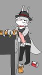 4k 9:16 absurd_res alcohol animal_genitalia animal_penis anthro balls becoming_erect bedroom_eyes beer beverage big_penis bill_(foxfreeguy) bodily_fluids bottomless bow_tie bunny_costume canid canine canine_genitalia canine_penis clothed clothing costume countershading cum cum_on_desk cumshot drunk ejaculation expansion fedora fox foxfreeguy fur genital_expansion genital_fluids genitals grey_body grey_fur hands-free hat headgear headwear hi_res huge_penis hyper hyper_genitalia hyper_penis knot long_socks male mammal multicolored_body multicolored_fur narrowed_eyes penis penis_expansion seductive sheath solo substance_intoxication sweat throbbing throbbing_penis two_tone_body two_tone_fur vein veiny_balls veiny_penis white_body white_countershading