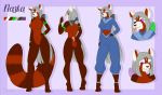  2019 4_toes ailurid anthro biped black_nose blep breasts clothed clothing digital_media_(artwork) digitigrade english_text eyebrows eyelashes featureless_breasts featureless_crotch female front_view fully_clothed fur gesture hair happy long_hair looking_at_viewer looking_back mammal medium_breasts model_sheet multiple_angles multiple_poses naska_(zro4825) navel nude octipop pose rear_view red_body red_fur red_panda signature simple_background smile solo standing striped_tail stripes teeth text toes tongue tongue_out waving 