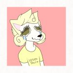  1:1 2_frame_animation animated blonde_hair bodily_fluids canid canine canis clothing crying domestic_dog fur hair mammal maria_(character) shirt short_playtime tears topwear unknown_artist white_body white_fur 