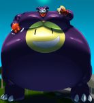  cookie digimon digimon_(species) food grinex hi_res impmon inflation solo 