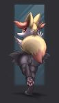  2020 4_toes anus bodily_fluids braixen butt claws clothing eyelashes female genital_fluids genitals hi_res legwear looking_at_viewer looking_back nintendo pawpads pok&eacute;mon pok&eacute;mon_(species) pussy pussy_juice rear_view slowderpyguy solo stockings toe_claws toes tongue tongue_out video_games 