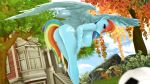  16:9 3d_(artwork) 4k absurd_res anthro anthrofied areola bent_over breasts building butt digital_media_(artwork) equid equine female friendship_is_magic hair hi_res house loveslove mammal multicolored_hair my_little_pony nipples outside pterippus purple_eyes rainbow_dash_(mlp) rainbow_hair soccor_ball solo standing wings 