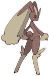 2026 3_fingers ambiguous_anthro ambiguous_gender anthro arm_tuft black_sclera brown_body brown_fur cotton_tail digital_drawing_(artwork) digital_media_(artwork) eyelashes fingers floppy_ears full-length_portrait fur generation_4_pokemon hi_res huge_ears leg_tuft looking_at_viewer looking_back lop_ears lopunny multicolored_body multicolored_fur nintendo pink_eyes pink_inner_ear pink_nose pokemon pokemon_(species) portrait potatomaniaaa rear_view short_tail slim_ambiguous slim_anthro smile solo tail tan_body tan_fur thigh_tuft tuft two_tone_body two_tone_fur wrist_tuft