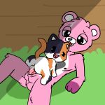  1:1 anal anal_penetration anthro anthro_on_feral anthro_penetrating anthro_penetrating_feral balls bestiality bodily_fluids brown_body brown_fur callico_cat crossgender cub cuddle_team_leader cum cum_in_ass cum_inside digital_media_(artwork) domestic_cat duo epic_games felid feline felis feral feral_penetrated fortnite ftm_crossgender fur genital_fluids genitals hi_res knot lying male male/male mammal meowscles_(fortnite) muffinlewds nipples nude open_mouth outside penetration penis pink_body pink_fur raised_tail sex smile spread_legs spreading toony ursid video_games white_body white_fur young 