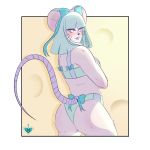  1:1 2020 anonymous_artist anthro clothing digital_media_(artwork) female hair hi_res long_hair looking_at_viewer mammal mouse murid murine rodent simple_background solo standing toony underwear 