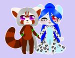  2020 5_fingers ailurid anthro biped blep chibi digital_media_(artwork) duo eyelashes featureless_crotch felid female fingers fur hair hand_holding happy humanoid_hands kaliancia long_hair looking_at_viewer mammal multi_tail naska_(zro4825) nude octipop pantherine red_body red_fur red_panda simple_background smile snow_leopard spots spotted_body spotted_fur standing striped_body striped_fur stripes tongue tongue_out white_body white_fur 