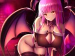  breast_hold cleavage no_bra pointy_ears tail thighhighs wings zukky 